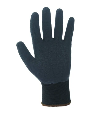 Black safety glove with textured grip
