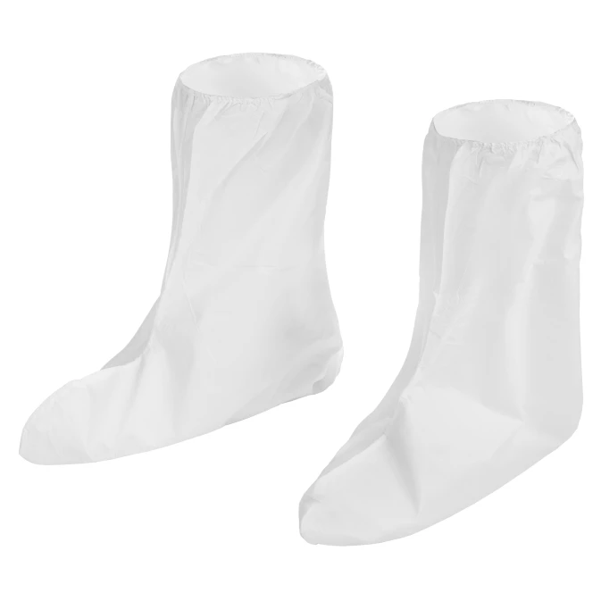 Disposable white shoe covers for protection