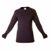Black long sleeve t-shirt isolated on white background.