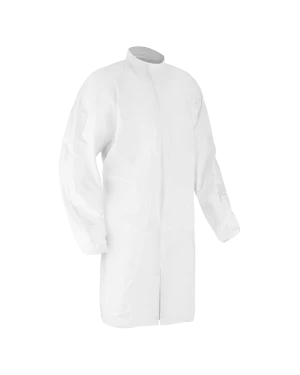 White lab coat on black background