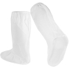 White disposable shoe covers