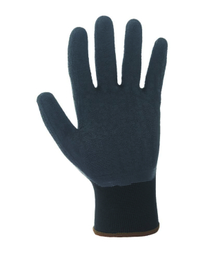 Black safety glove with textured grip