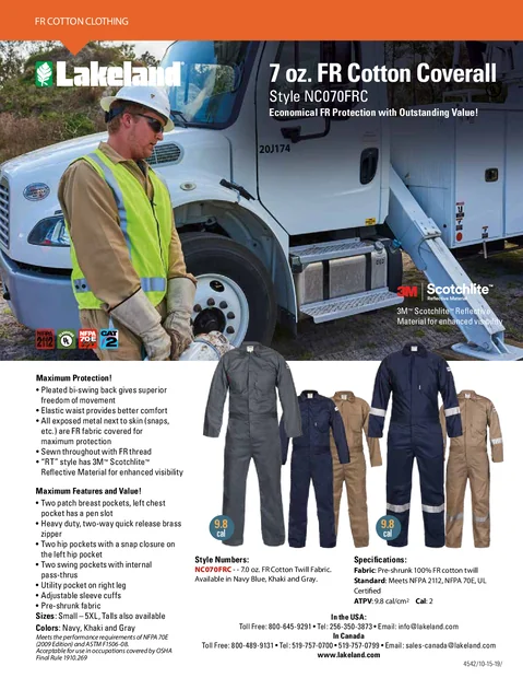 7oz nc070frc cotton coverall 1