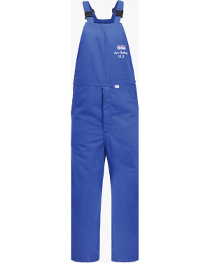 Blue protective overalls with Arc Rating 33.2.