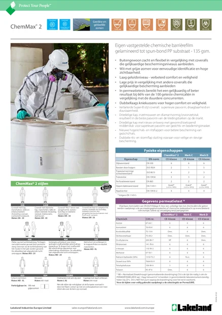 (nl)(Europe)ChemMax ® 2 Data Sheet (nl)