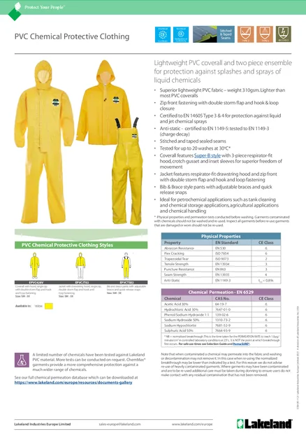 ce pvc化学防护服pds 2020en 1