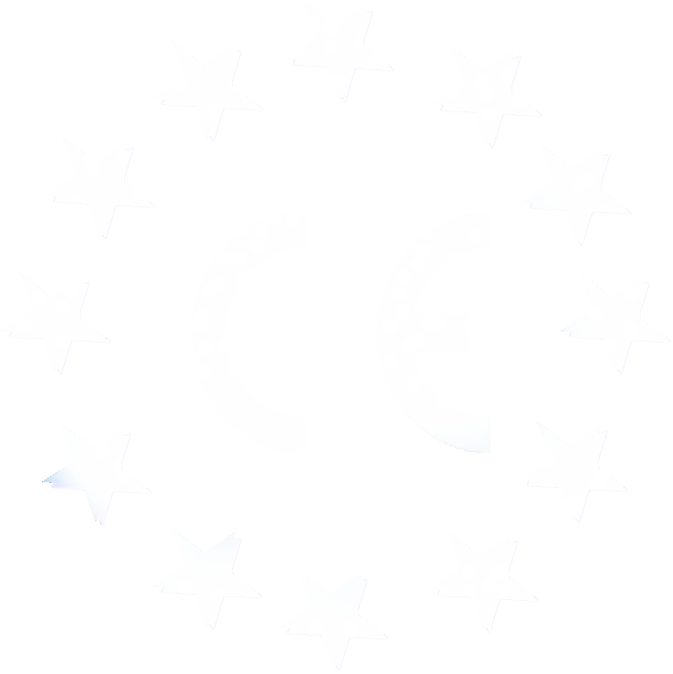 CE with stars white no background