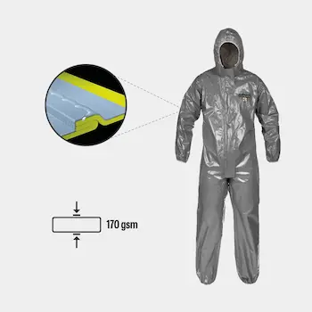 Work coveralls - Interceptor® (80640) - Lakeland Industries - chemical  protection / unisex / with breathing apparatus