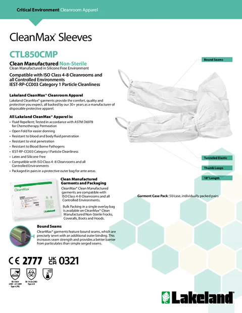 cleanmax ctl850cmp ficha de datos 1