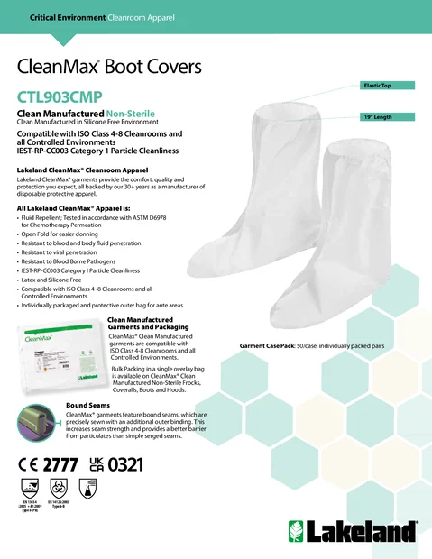 (en)(América del Norte)CleanMax Cubrebotas CTL903CMP