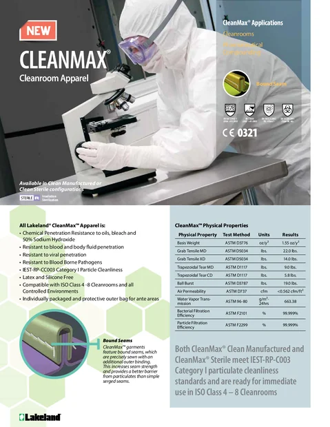 (en)(Canada)CleanMax Cleanroom Apparel