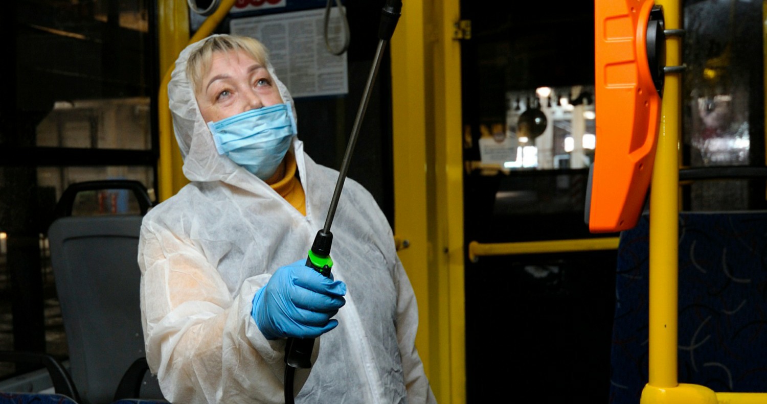 disinfecting bus - coronavirus half-cropped