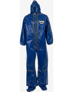 Pyrolon® CBFR Coverall with Elastic Hood, Waist and Cuffs – Attached Socks, Double Storm Flap with Hook & Loop Fastening