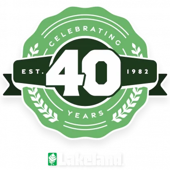 Lakeland Logotipo del sello del 40 aniversario