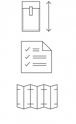 Illustration depicting the unique combination of expansion pockets, passing of NFPA 1977 and NFPA 1951 standards, and pleated design of dual-certified gear