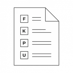 Illustration of a list including the four types of listed waste: F, K, P and U