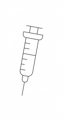 Illustration of a syringe containing a vaccine