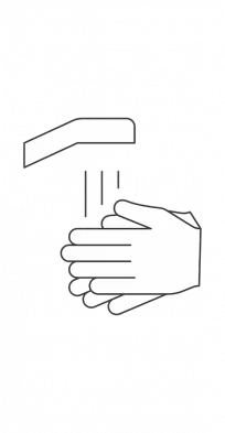 Illustration of regular, thorough hand washing