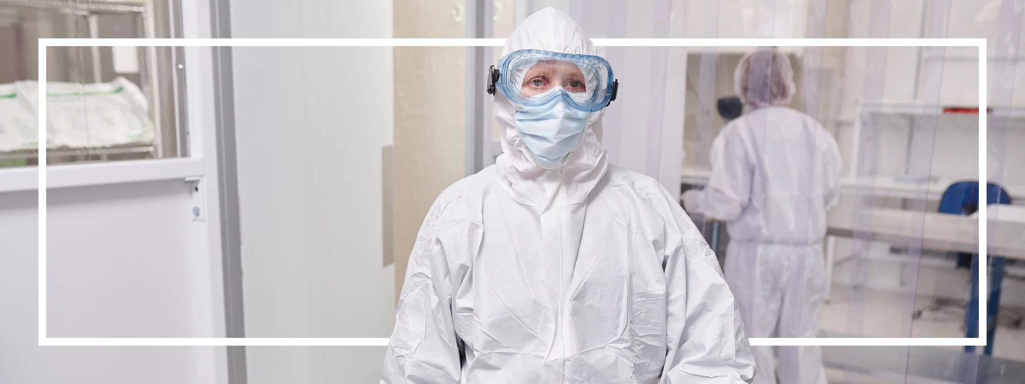 Cleanroom workers wearing Lakeland's CleanMax disposable coveralls