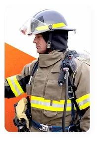 Fireman in Lakeland Industries Turnout Gear