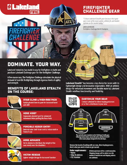 Firefighter Challenge Gear Dominate with Lakeland Stealth Guide