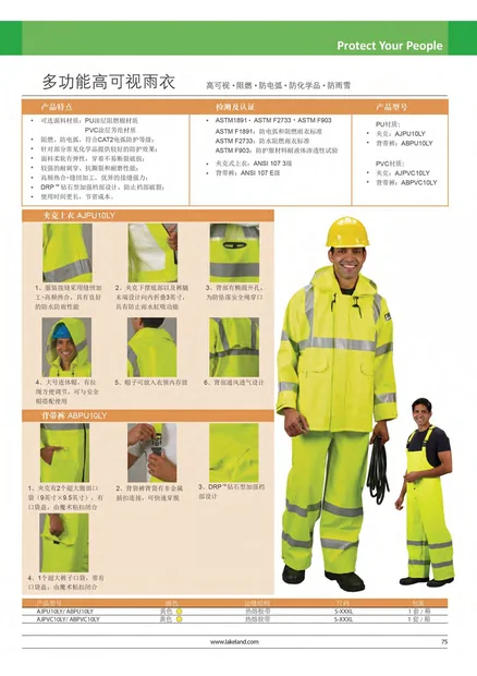 vêtements de pluie hi vis cn 1