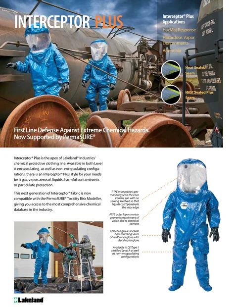 Interceptor® Plus Data Sheet | Datasheet | Lakeland Industries Global PPE