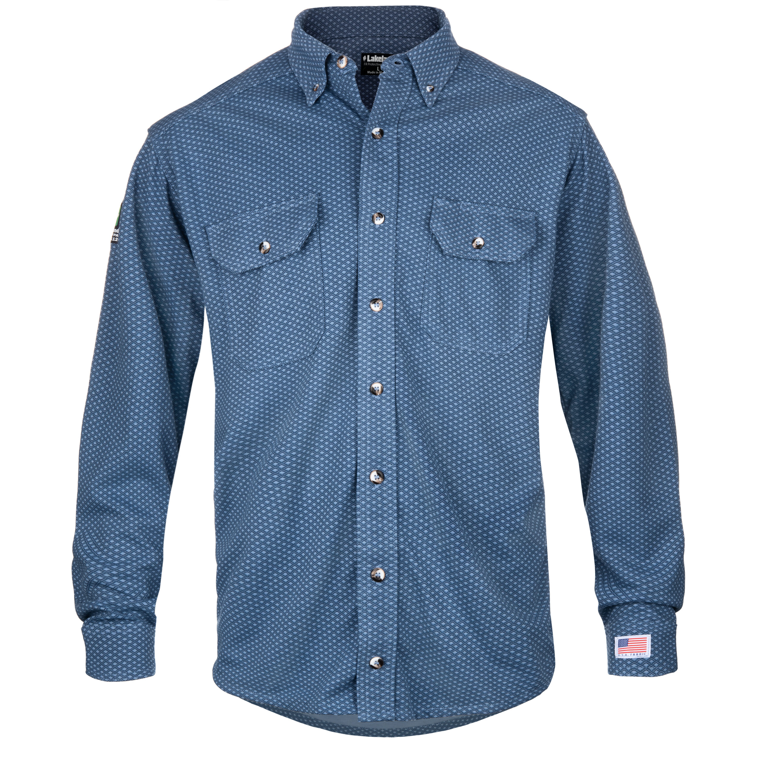 Flame Resistant Diamond Press Button-up Shirt