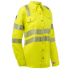 Neon yellow reflective safety shirt