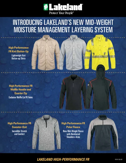 (en)(Vereinigte Staaten)Lakeland stellt das neue Mid-Weight Moisture Management Layering System vor