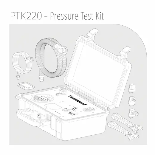 ptk220 kit de prueba de presión ilustración