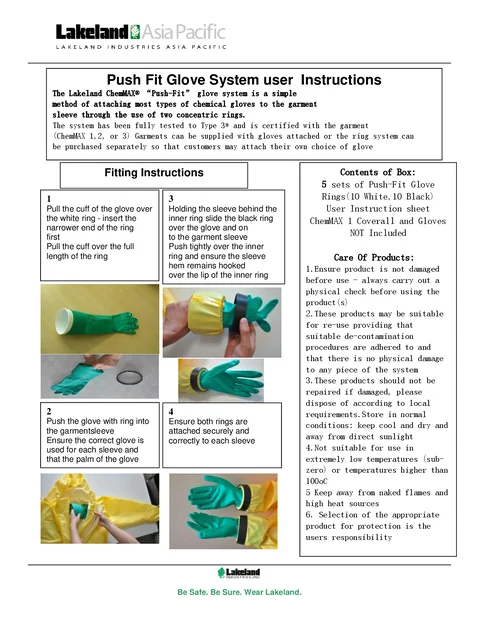 push fit glove system user instructions no price 1