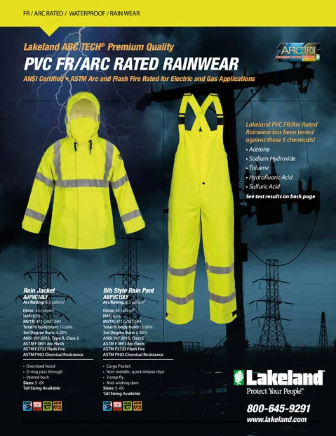 (en)(United States)PVC FR/ARC Rated Rainwear