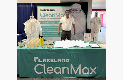 Lakeland CleanMax protective apparel booth at event.