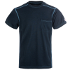 Navy blue short-sleeve shirt with pocket, USA flag