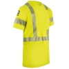 Yellow safety T-shirt with reflective stripes.