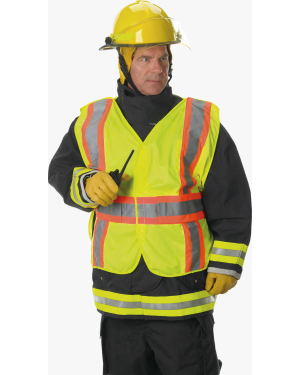  Ropa de alta visibilidad para hombre, chaqueta de trabajo con  capucha, pantalones de uniforme para construcción de tráfico al aire libre,  Conjunto de chaqueta de trabajo + pantalones-amarillo, XL : Herramientas