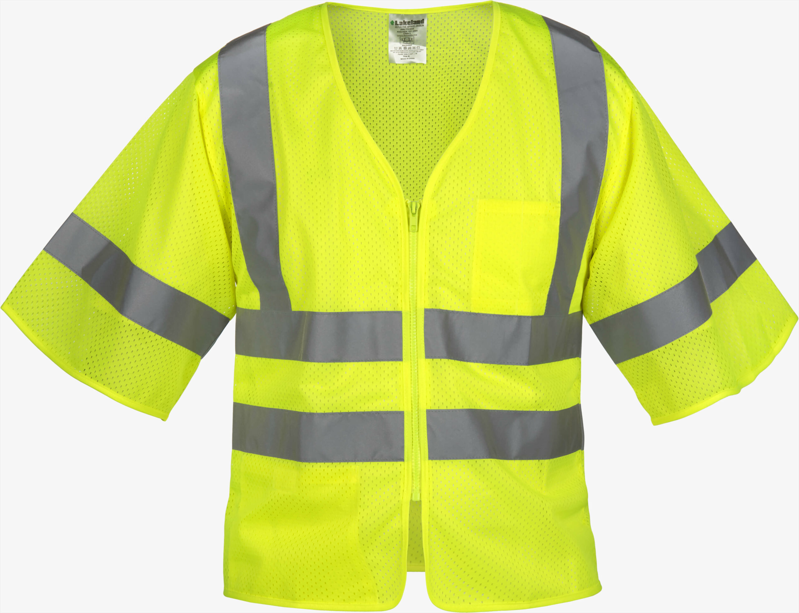 Class 3 Polyester Mesh Hi-Vis Value Vest – Lakeland Industries Global PPE